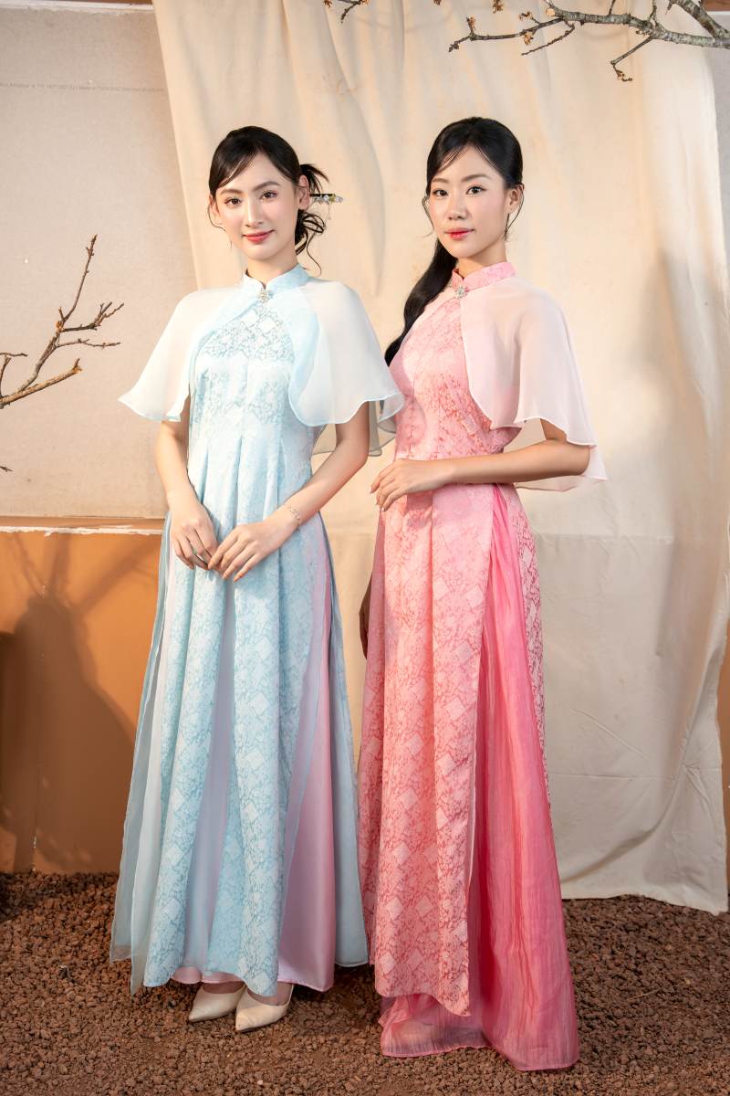 ÁO DÀI VOAN ĐÍNH ĐÁ - Image 14