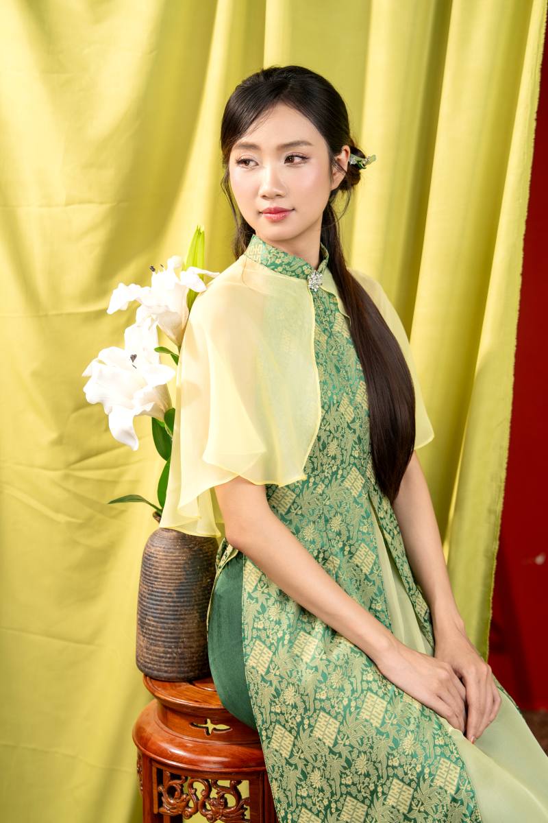 ÁO DÀI VOAN ĐÍNH ĐÁ - Image 13