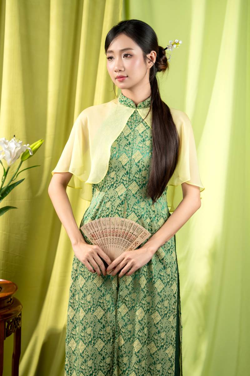 ÁO DÀI VOAN ĐÍNH ĐÁ - Image 12