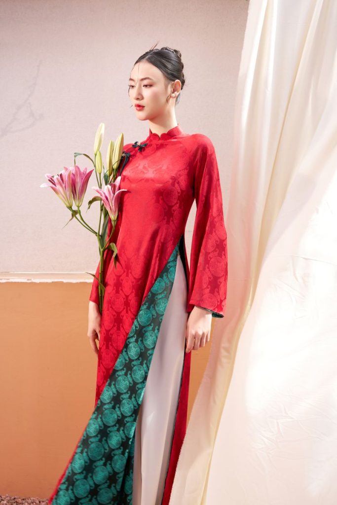 Áo dài tết mệnh Hỏa